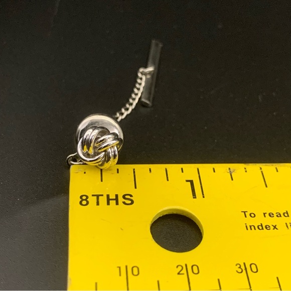 Vintage Knot Tie Tack Silver Tone - Picture 5 of 5